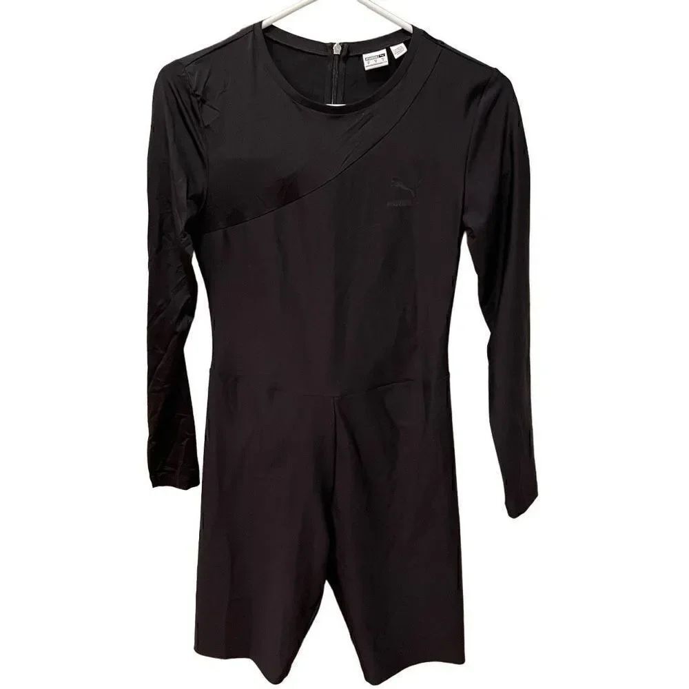 Puma Bodysuit Women’s M One Piece Quick Dry Black Athletic Training Stretch